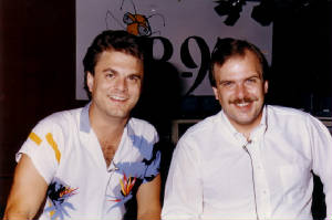 Bri & Fast Eddie Coyle on set of BTV 1986
